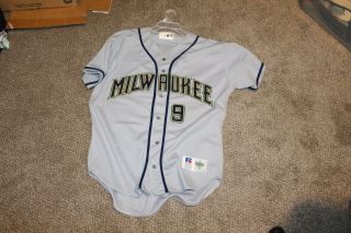 1999 Marquis Grissom Game Worn Milwaukee Brewers Sz 48 Jersey Russell And Yount