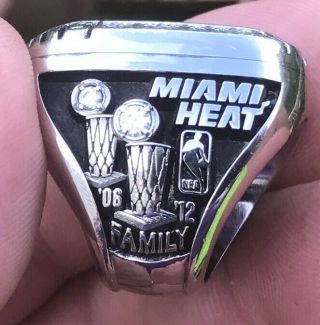 2012 Miami heat lebron James first title champions championship staff ring 3