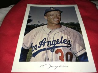 Maury Wills Los Angeles Dodgers 1964 8 " X 10 1/2 Team Issue Photo B