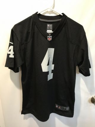 Nike On Field Mens/ Boys Oakland Raiders Jersey 4 Carr Size Large