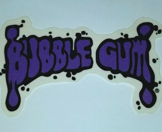 Bubble Gum Surf Wax Sticker Vintage 5 " Purple Surfboard Decal Nos Art Surfing