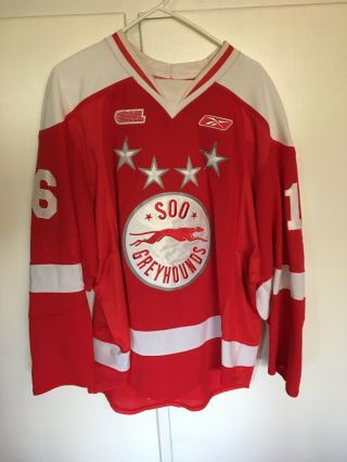 Sault Ste.  Marie Soo Greyhounds Game Worn Ohl Chl Jersey Chapman