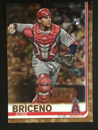 2019 Topps Series 2 Jose Briceno Memorial Day Camo Parallel Angels /25 689