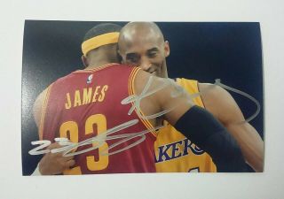 Lebron James And Kobe Bryant Nba Hand Signed Authentic Autographed Photo
