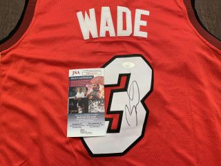 Dwyane Wade Miami Heat Autographed Signed Jersey Size L Jsa