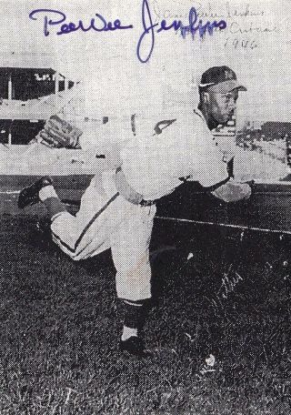 James Pee Wee Jenkins Signed Negro Leagues Homemade Baseball Card W/coa