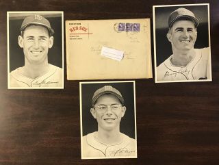 1947 Boston Red Sox Photo Pack Of (25) Players 6” X 8.  5” W/ Envelope