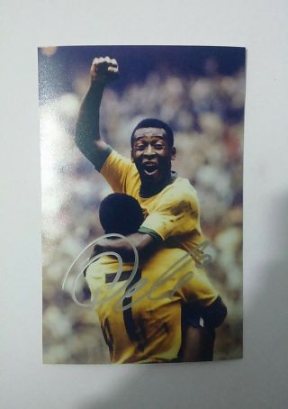 Pelé Brasil Signed Authentic Autographed Photo