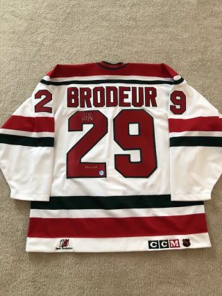 Martin Brodeur Signed Jersey Devils Authentic 1991 Ccm Rookie X - Mas Jersey