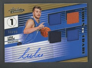 2018 - 19 Absolute Tools Of The Trade Luka Doncic Rc Jersey Auto /99