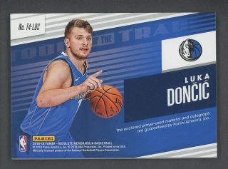 2018 - 19 Absolute Tools of The Trade Luka Doncic RC Jersey AUTO /99 2