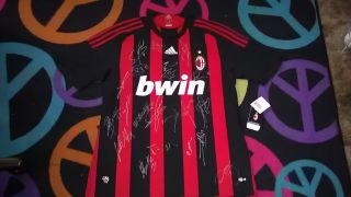 A.  C.  Milan Signed 2009 Adidas Soccer Jersey