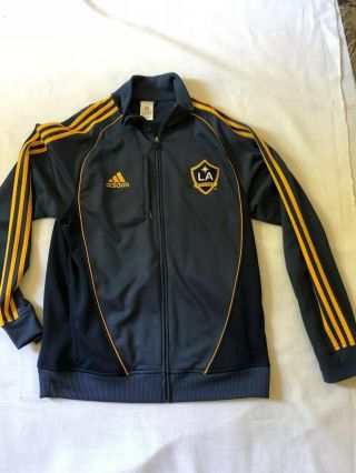 La Galaxy Rare Adidas Mls Long Sleeve Jacket Soccer Beckham Warm Up Jersey Sz M