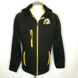 Reebok Hamilton Tiger Cats Mens Jacket M Black CFL Football Logo Fleece Lined 2
