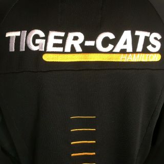 Reebok Hamilton Tiger Cats Mens Jacket M Black CFL Football Logo Fleece Lined 4