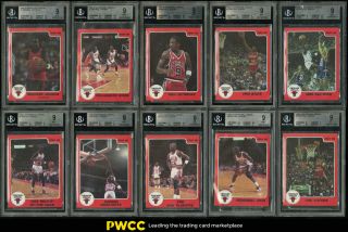 1986 Star Mj Hi - Grade Complete Bgs 9 Set Michael Jordan Rookie Rc (pwcc)