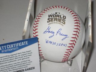 Gary Pressy (cubs) Signed Official 2016 World Series Baseball,  Beckett