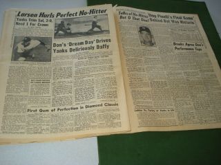 RARE 10 - 9 - 1956 DAILY MIRROR NEWSPAPER 