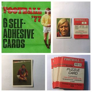 Top Sellers Football 77 Cards.  Complete Your Album,  1,  2,  3,  4,  5,  10,  15 Available