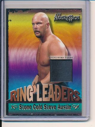 2003 Fleer Wwe Aggression Stone Cold Steve Austin Ring Leaders Event Worn Shirt
