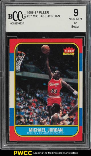 1986 Fleer Basketball Michael Jordan Rookie Rc 57 Bccg 9 (pwcc)