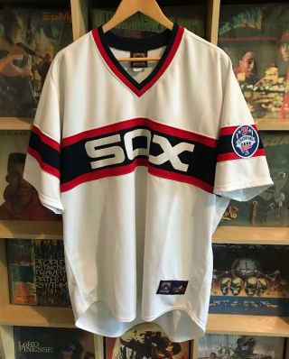 Vintage Majestic Chicago White Sox Jersey Sox Size 2 Xl Comiskey Park 75 Patch