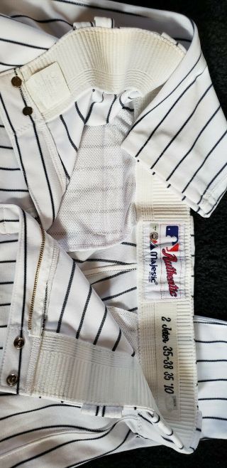 Yankees Derek Jeter GAME WORN Pinstripe Pants - MLB AUTHENTICATED STEINER 2
