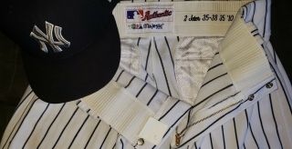 Yankees Derek Jeter GAME WORN Pinstripe Pants - MLB AUTHENTICATED STEINER 9