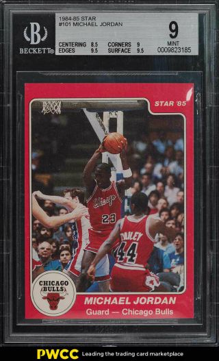 1984 - 85 Star Basketball Michael Jordan Rookie Rc 101 Bgs 9 (pwcc)