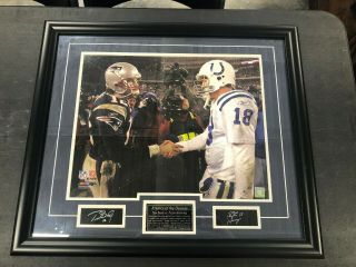Nfl Rivalry Of The Decade Framed Picture Tom Brady And Peyton Manning