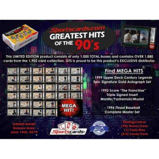 ST LOUIS CARDINALS 2019 GREATEST HITS OF THE 90 ' S BASEBALL 10 - BOX CASE BREAK 3