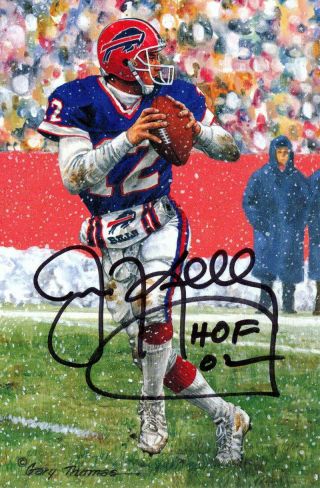 Jim Kelly Signed Auto Autograph 4x6 Pro Football Hof Card Inscribed Cl359