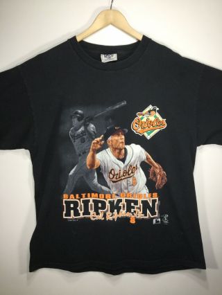 Vintage 1998 Cal Ripken Jr Baltimore Orioles Shirt Black Size Xl Mlb