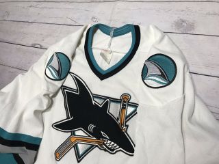 Vintage San Jose Sharks Hockey Jersey Mens Large Ccm 90s Nhl Vtg Throwback 5