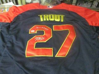 Mike Trout Los Angeles Angels Signed 2014 Custom All Star Jersey Mlb Authenticat
