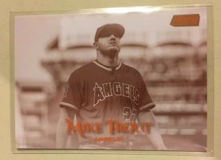 2019 Topps Stadium Club Mike Trout Sepia Parallel Sp Rare