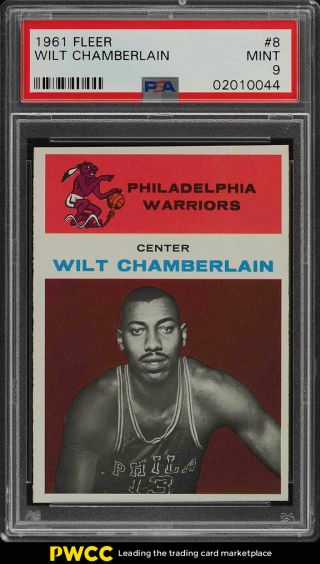 1961 Fleer Basketball Wilt Chamberlain Rookie Rc 8 Psa 9 (pwcc)