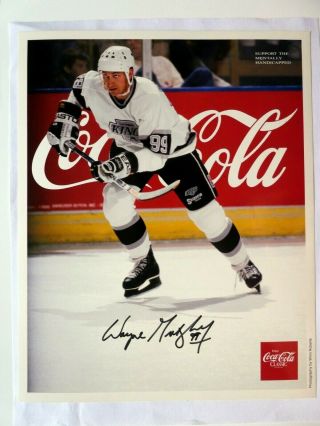 Wayne Gretzky Autographed 8x10 " Promo Picture L.  A.  Kings Ice Hockey Nhl Pc2196