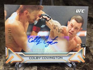 2016 Topps Ufc/knockout Colby Covington (145/249) (chaos) 1st Auto Card