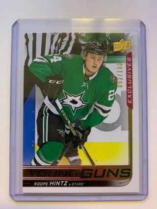 2018 - 19 Ud Series 1 - Roope Hintz - Young Guns Exclusive 52/100
