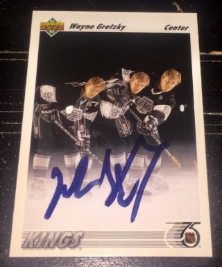 1991 Upper Deck Wayne Gretzky Signed Auto Autographed Card La Kings Hof