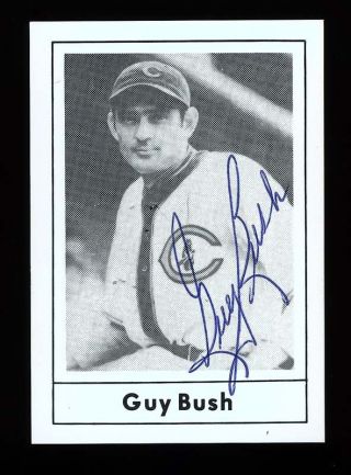 Autographed Signed Guy Bush 1978 Grand Slam Card 10 Cubs W/coa - Died 1985