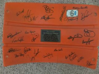 (26) Signed 1986 Mets Shea Stadium Game Seat Back W/coa Carter Autograph