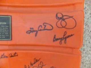 (26) Signed 1986 Mets Shea Stadium game Seat Back w/COA Carter Autograph 2