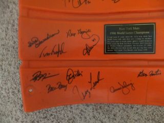 (26) Signed 1986 Mets Shea Stadium game Seat Back w/COA Carter Autograph 5