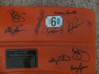 (26) Signed 1986 Mets Shea Stadium game Seat Back w/COA Carter Autograph 7