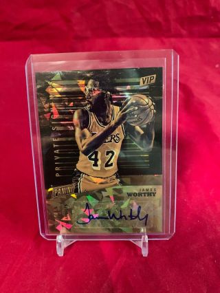 James Worthy 2019 Panini National Vip Private Signings Cracked Ice Auto 4/15