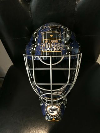 St Louis Blues Team Signed Goalie Hockey Mask Helmet 2019 Stanley Cup Champs