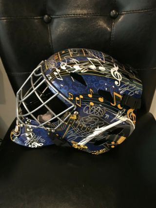 ST LOUIS BLUES TEAM SIGNED GOALIE HOCKEY MASK HELMET 2019 STANLEY CUP CHAMPS 2