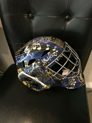 ST LOUIS BLUES TEAM SIGNED GOALIE HOCKEY MASK HELMET 2019 STANLEY CUP CHAMPS 3